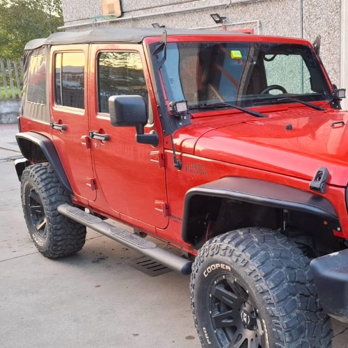 Parafanghini in alluminio Jeep Wrangler JK - Modello PS (23 cm) - immagine 7