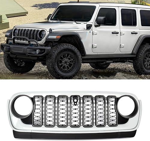 Mascherone sostitutivo per Jeep Wrangler JL UPGRADE al 2024 - versione con foro per camera anteriore