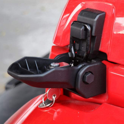 Ganci chiudi cofano in metallo con serratura per Jeep Wrangler JL - modello B - immagine 7